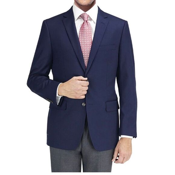 Mantoni Wool Blazer Sport Coat 2 Button Navy Blue size 44